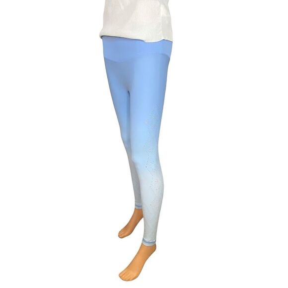 Pink Sport Victoria's Secret Ombre Blue Leggings Womens Size Small Workout Wear - Picture 1 of 7